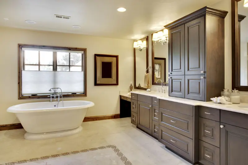 dark chocolate bathroom cabinets